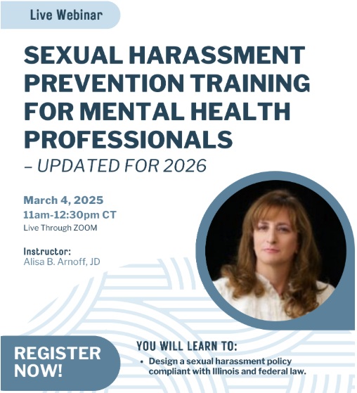 Sexual Harassment Prevention Training for Mental Health Professionals – Updated for 2026
